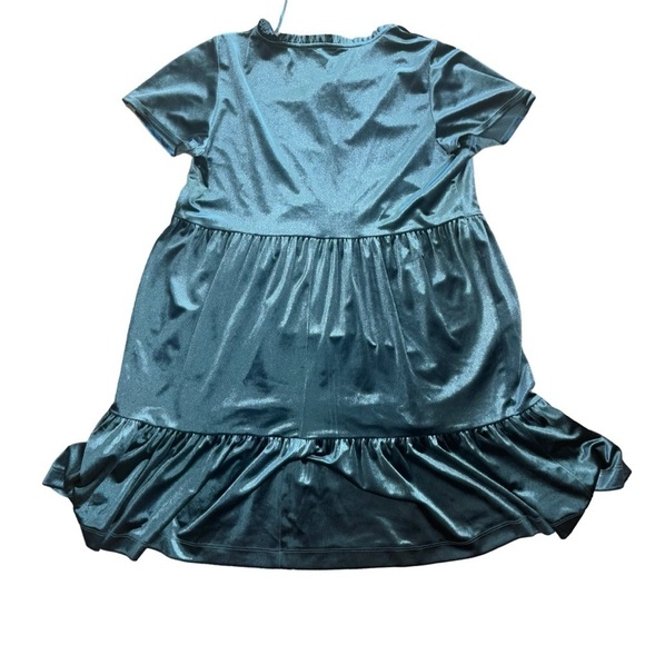 Lauren Conrad Velvet Y2K Babydoll Dress Emerald Green Bow Tie Front Women’s S - Picture 2 of 13